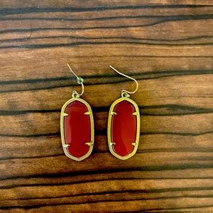 Kendra Scott Elle Earrings dark red